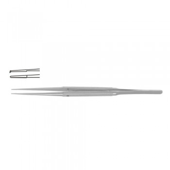 Diam-n-Dust™ Micro Dissecting Forcep Straight - 1 x 2 Teeth Stainless Steel, 18 cm - 7" Tip Size 6.0 x 0.4 mm